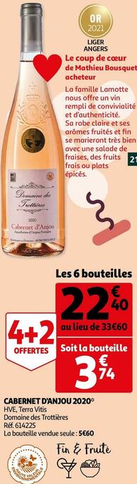 Domaine des trottières cabernet d'anjou 2020