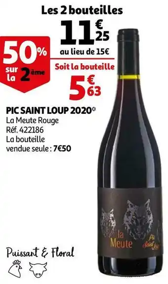 Auchan Pic saint loup 2020 offre