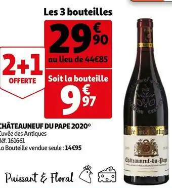 Auchan Châteauneuf du pape 2020 offre