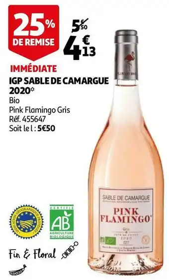 Auchan Igp sable de camargue 2020 offre