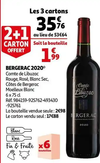 Auchan Comte de libuzac bergerac 2020 offre