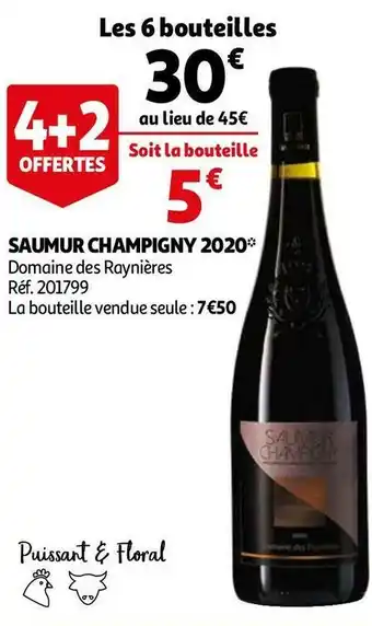 Auchan Domaine des raynières saumur champigny 2020 offre