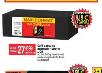 Migros Café capsules espresso ristretto offre