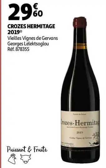 Auchan Crozes hermitage 2019 offre