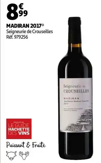Auchan Seigneurie de crouseilles madiran 2017 offre