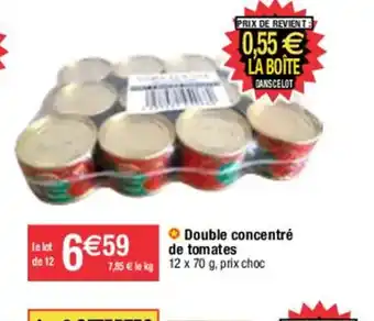 Migros Double concentré de tomates offre