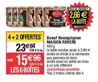 Migros Boeuf Bourguignon MAISON RIVIERE offre