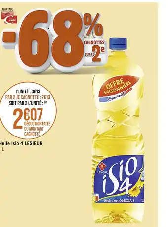 Casino Supermarchés Lesieur huile isio 4 offre