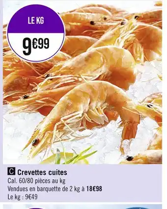 Casino Supermarchés Crevettes cuites offre