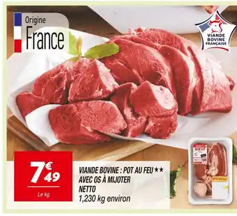 Netto Netto viande bovine : pot au feu avec os à mijoter offre