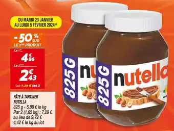Netto Nutella pâte à tartiner offre
