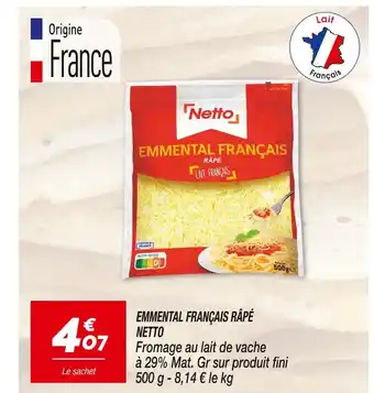 Netto Netto emmental français râpé offre