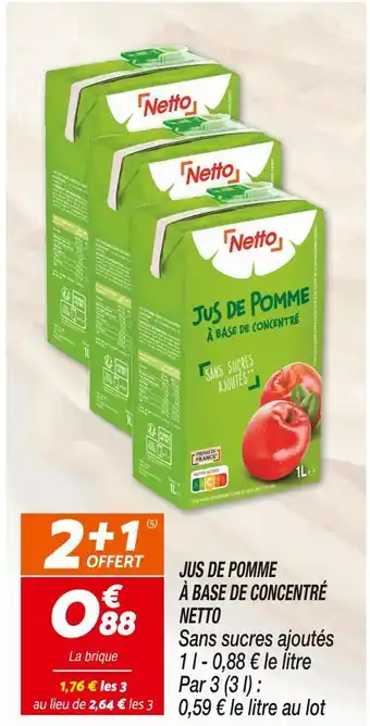 Netto Netto jus de pomme à base de concentré offre