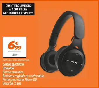 Netto Dynabass casque bluetooth offre