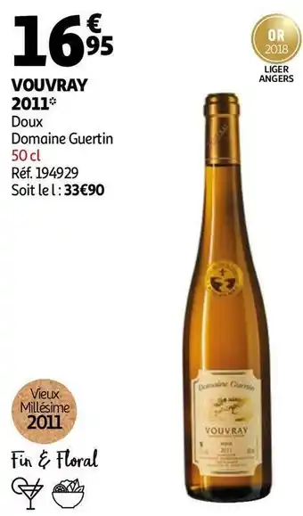 Auchan Domaine guertin vouvray 2011 offre