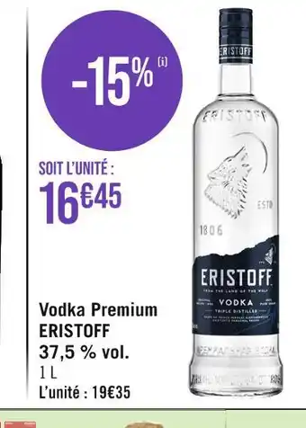 Eristoff vodka premium 37,5 % vol