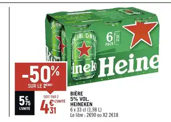 Spar Heineken bière 5% vol offre