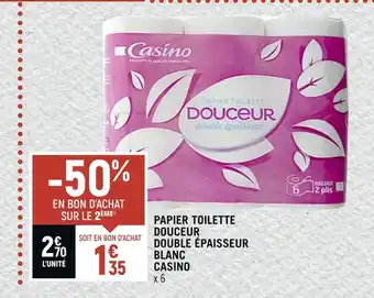Spar Casino papier toilette douceur double épaisseur blanc offre