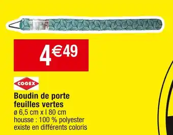 Cora x Carrefour Cogex boudin de porte feuilles vertes offre