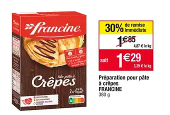 Cora x Carrefour Francine préparation pour pâte à crêpes offre