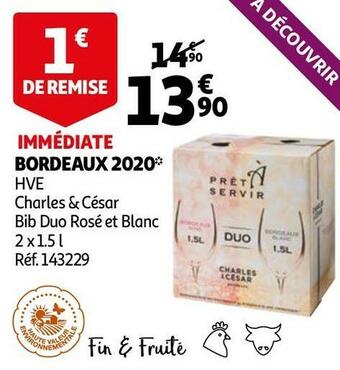 Auchan Charles & césar bordeaux 2020 offre