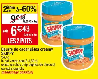Cora x Carrefour Skippy beurre de cacahuètes creamy offre