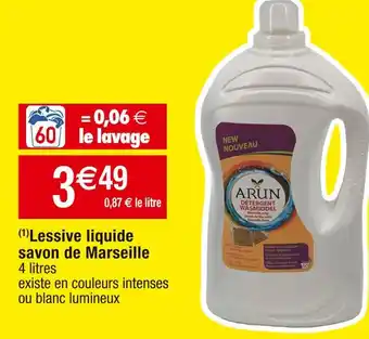 Cora x Carrefour Arun (1)lessive liquide savon de marseille offre