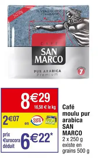 Cora x Carrefour San marco café moulu pur arabica offre