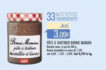 Match Bonne maman pâte à tartiner offre