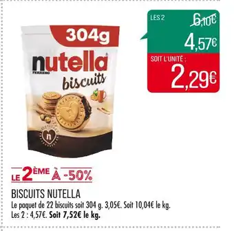 Match Nutella biscuits offre