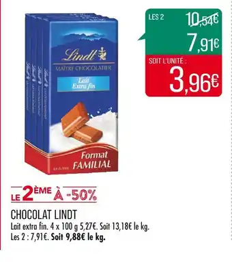 Match Lindt chocolat offre