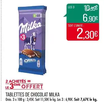 Match Milka tablettes de chocolat offre