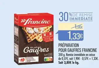Match Francine préparation pour gaufres offre