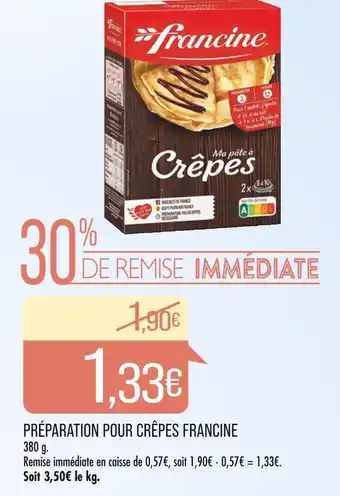 Francine préparation pour crêpes