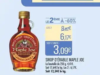 Match Maple joe sirop d’érable offre
