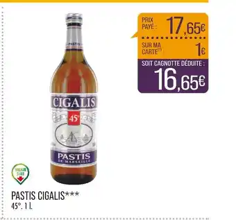 Match Cigalis pastis offre