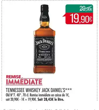 Match Jack daniel’s tennessee whiskey offre