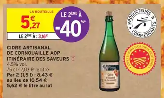 Intermarché Itinéraire des saveurs cidre artisanal de cornouaille aop offre