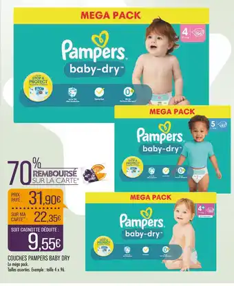 Match Pampers baby dry couches offre