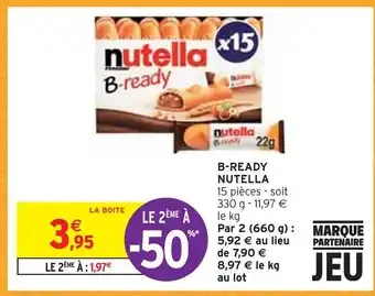 Intermarché Nutella b-ready nutella offre