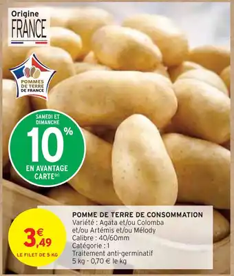 Intermarché Pomme de terre de consommation offre