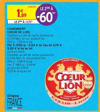 Coeur de lion camembert