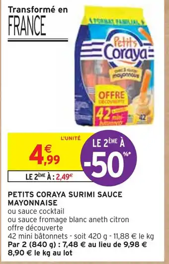Intermarché Surimi sauce mayonnaise offre