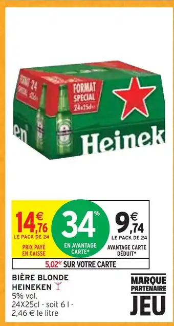 Intermarché Heineken bière blonde offre