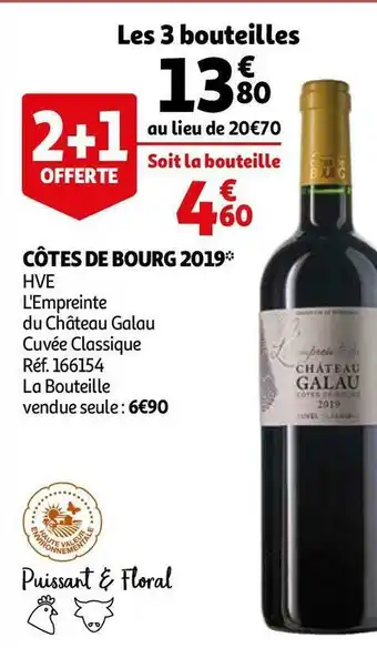 Auchan Château galau côtes de bourg 2019 offre