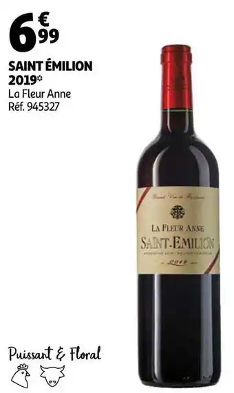 Auchan La fleur anne saint émilion 2019 offre
