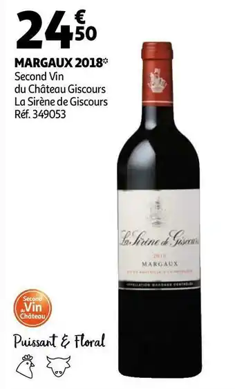 Auchan La sirène de giscours margaux 2018 offre