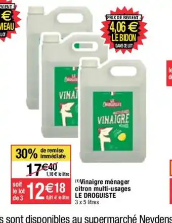 Vinaigre ménager citron multi-usages