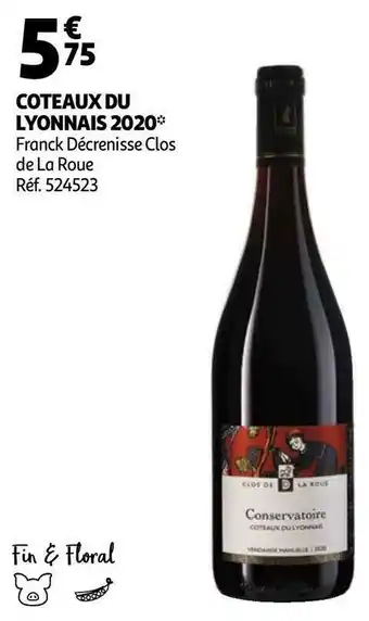 Auchan Franck décrenisse coteaux du lyonnais 2020 offre