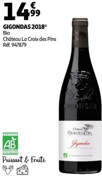 Château la croix des pins gigondas 2018